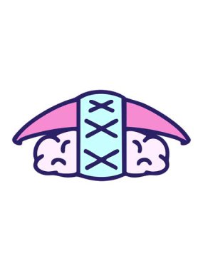 Japon ikura suşi ve pirinç tasarımının hareketli animasyonu