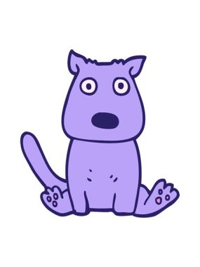 Sakin köpek çizgi filminin animasyonunu salla ve durdur