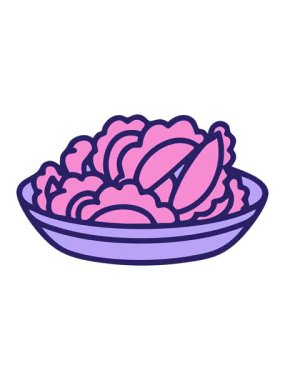 geleneksel kızarmış Brezilya Fogazza çizgi filminin hareketli animasyonu