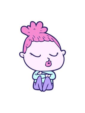 Sakin bir kadının titreşimli hareketi