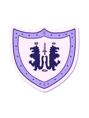 Bir karikatür Heraldik kalkanının canlandırmasını çalıştır