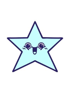 Bir yıldız balığının titreyen hareketli çizgi filmi.