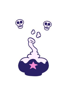 el çizimi karalama tarzı karikatür iksiri.