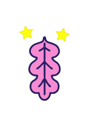 dönen yıldızlar yaprağın ikonik dövme görüntüsünün animasyonu