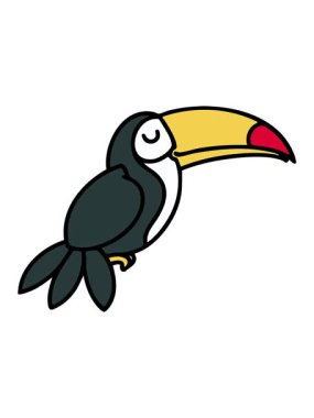 Brezilya Toucan kültürel hayvan ikonunun animasyonunu güçlendir