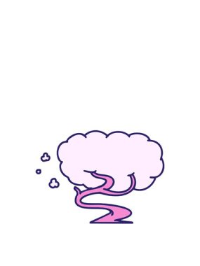 Japon kiraz ağacının çiçek açması hareketli bir animasyon.