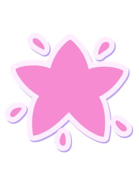 Parlayan çizgi film yıldızının hareketli animasyonu