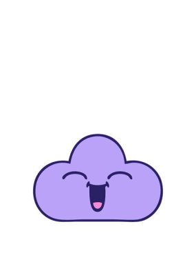 Fırtına bulutunun gradyan çizgi filminin animasyonunu genişletiyor