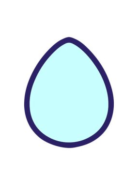 Basit Paskalya yumurtası dekoratif elementinin dönen hareketli animasyonu