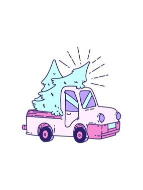 Geleneksel ağaçlı dövme kamyonu animasyonunun bölünme etkisi