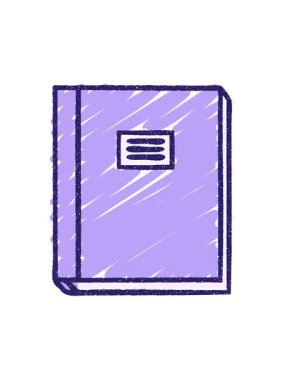 Egzersiz kitabı tebeşir tasarımının basınçlı animasyonu