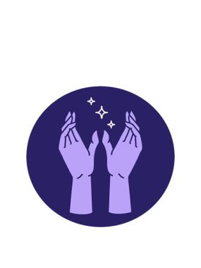 İkonik dövme stili mistik ellerin animasyonunu genişletiyor