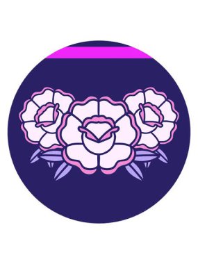 Bir buket çiçeğin ikonik dövme şeklindeki görüntüsünü canlandırın.