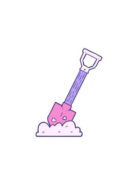 Çizgi film küreğinin yıldız patlaması etkisi animasyonu