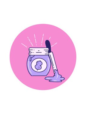 Dikkat çekici bir dövme stili fıstık ezmesi ikonu.