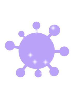 Virüs çizgi filminin ışıltı etkisi