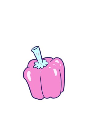 Çizgi film taze organik biber animasyonunu genişletiyor.