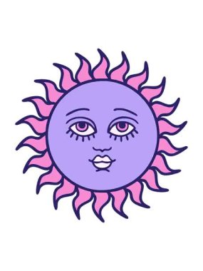 Yüzü olan bir güneşin hareketli görüntüsü