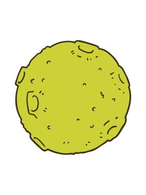 Çizgi film ay çiziminin renk animasyonu değişiyor