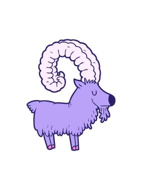 Çizgi film keçisinin hareketli animasyonu