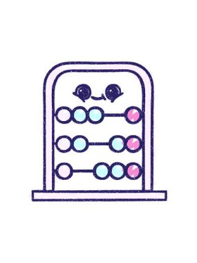 Abaküs Tebeşir Çiziminin dönen hareketli animasyonu