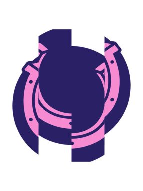 Bir at nalı görüntüsünün bölünmüş hareket animasyonu