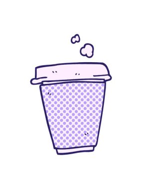 karikatür karalama kahve fincanının hareketli animasyonu