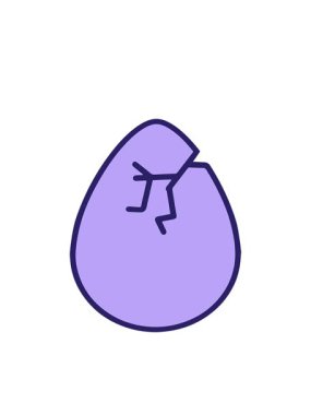 Kırık bir yumurtanın göz kırpan radyal çizgileri