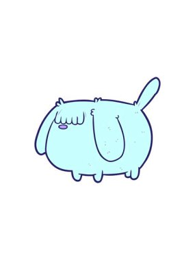 Sevimli çizgi film köpeğinin satış animasyonu