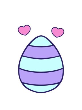 dönen kalp animasyonu el çizimi karikatür paskalya yumurtası