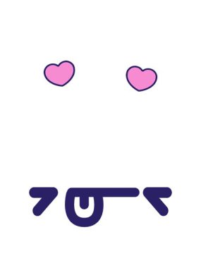 ezilmiş yüz tasarımının dönen kalp animasyonu