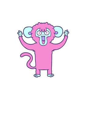 Kalk ve karoton maymunu animasyonunu yüzdür