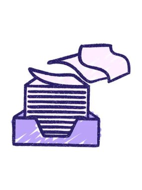 Ofis Kağıdı Tebeşir Çiziminin titreşimli animasyonu