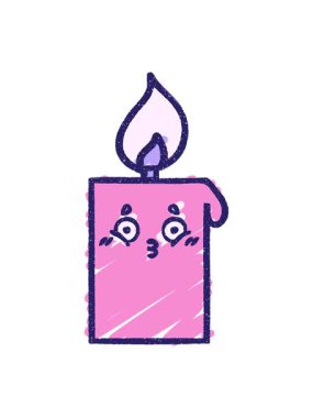 Candle 'ın hareketli animasyonu Tebeşirle çizilmiş