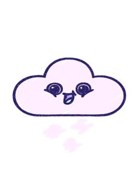 Sürüklenen Bulut Tebeşirinin hareketli animasyonu