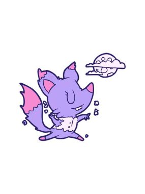 Cadılar Bayramı çizgi filminin dönen hareketli animasyonu ay ışığında değişen kurtadam.