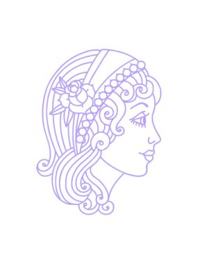 Dövmenin hareketli animasyonunu çingene kafası şeklinde siyah çizgi şeklinde yap.