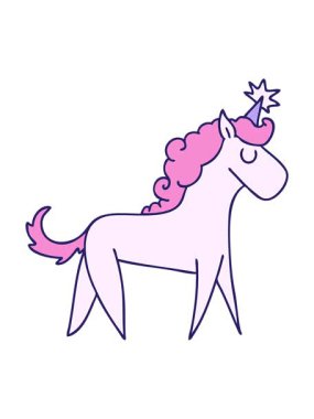 El yapımı tek boynuzlu atın hareketli animasyonu.