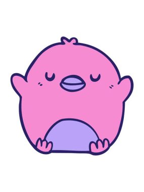 Tatlı çizgi film pengueninin animasyonunu bob ve duraklat