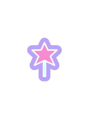 Sihirli değnek sembolünün göz alıcı satış animasyonu