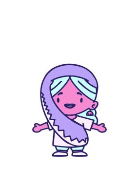 Geleneksel kıyafet tasarımındaki Hintli kadın animasyonunu genişletiyorum.