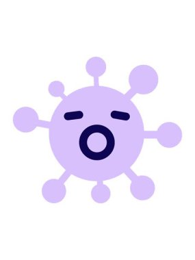 Esneyen virüsün neon ışık efekti animasyonu