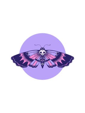 Ölü bir baş güvenin ikonik dövme şeklindeki görüntüsünün hareketli canlandırması