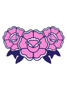 Parlak ışık efektleri geleneksel bir buket çiçekle dövmenin animasyonu