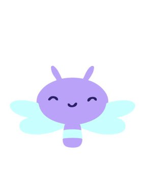 sevimli çizgi film böcek tasarımının hareketli animasyonu