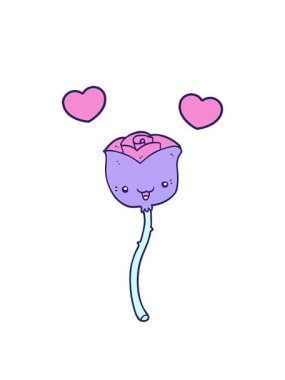 Çiçek çiziminin dönen kalp animasyonu