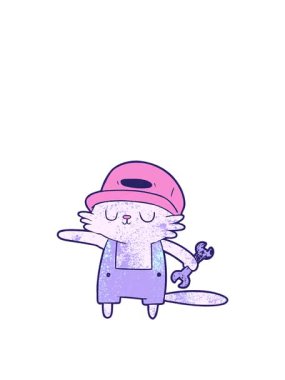 Kedi üreticisinin zıplama hareketi animasyonu