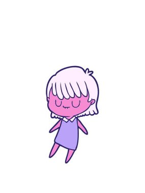 neon rengi palet kadın çizgi filminin animasyonunu genişletiyor