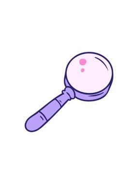 Bir büyüteç karikatürü çizilmiş el çizimi animasyon bölme etkisi