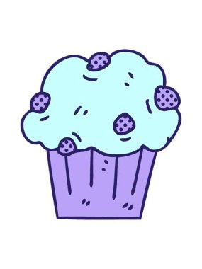 Çizgi roman tarzı çikolatalı pastanın hareketli animasyonu